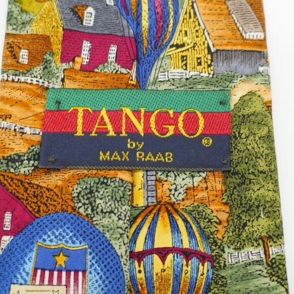 Tango Max Raab Americana Series "The View From Above" Wide Silk Tie - Picture 3 of 7
